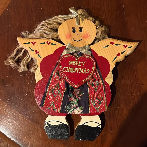 JDI INC Vintage Handmade hand painted Christmas Angel decoration wall decor - Picture 1 of 6